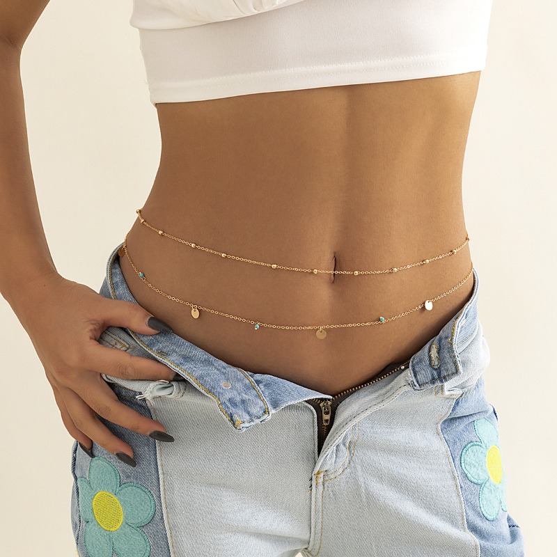 Body Jewelry - Women Dainty Layered Waist Chain Body