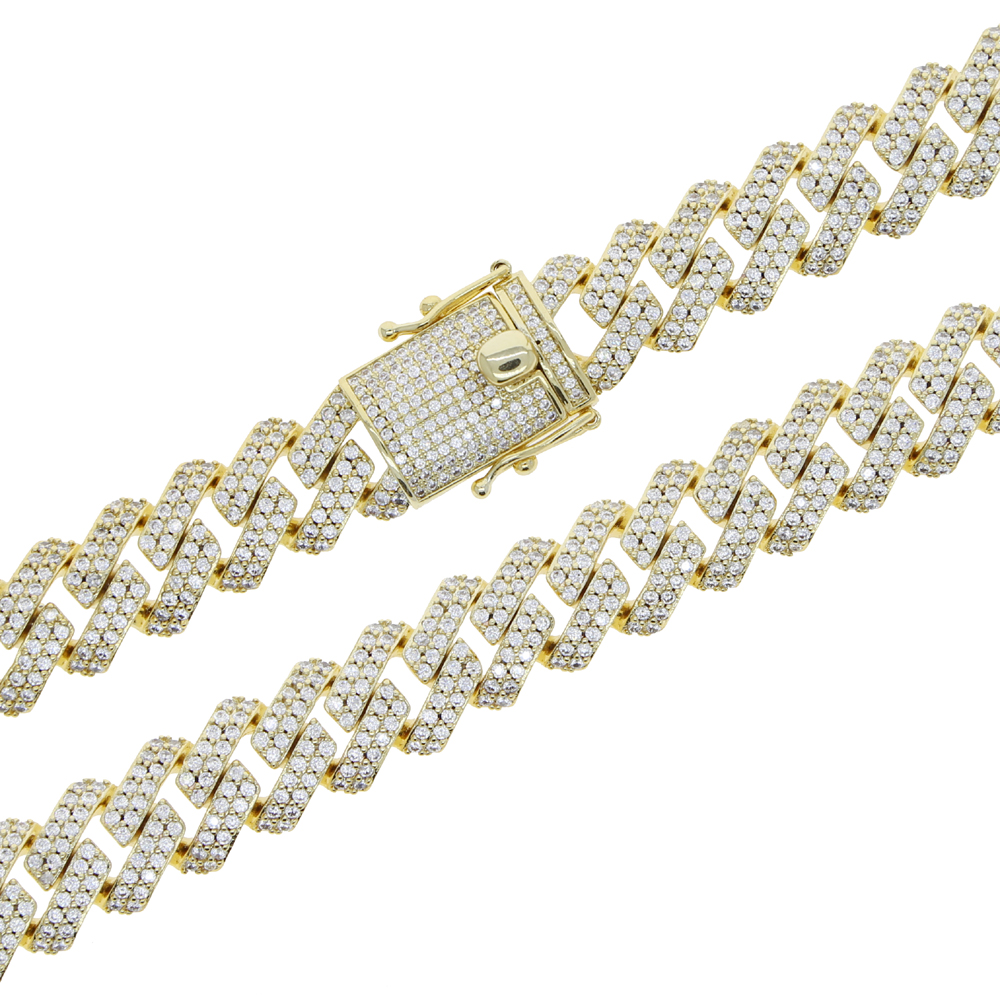 Parking Cz Rectangle Anklet Hi - Cuban Link Chain 12Mm 评论和价格