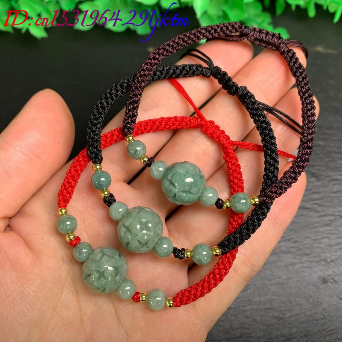 A Myanmar Jadeite Carve Bead B - Bracelets 评论和价格