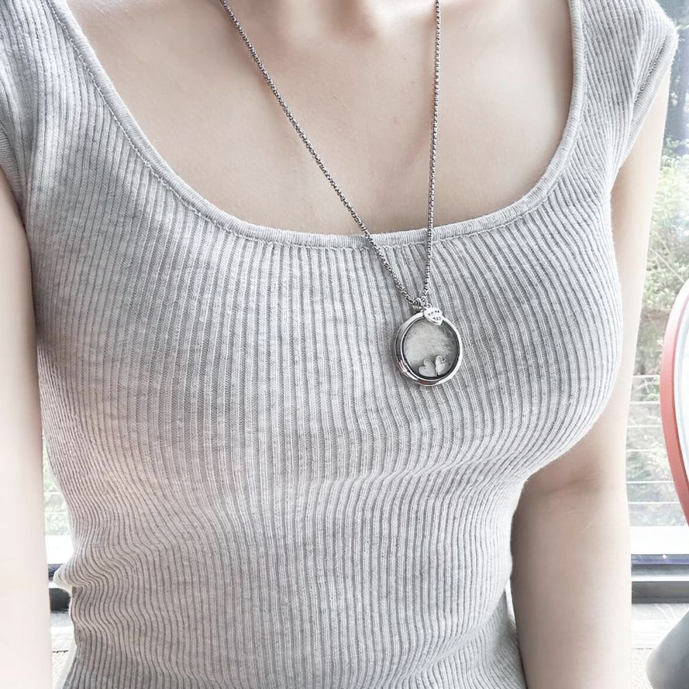 Stainless Steel Heart Keepsake - Heart Locket Necklace Photo 评论和价格