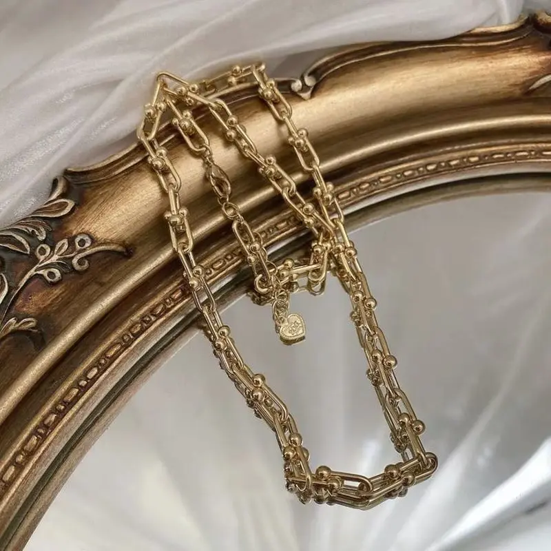 French Retro Link Chain Natura - Pearl Choker Necklace Vintage 评论和价格