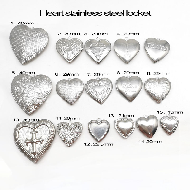 Love Heart Locket Station 20pc - Heart Locket Necklace Photo 评论和价格