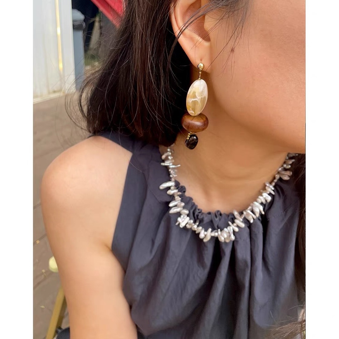 Bohemian Baroque Pearl Choker  - Pearl Choker Necklace Vintage 评论和价格
