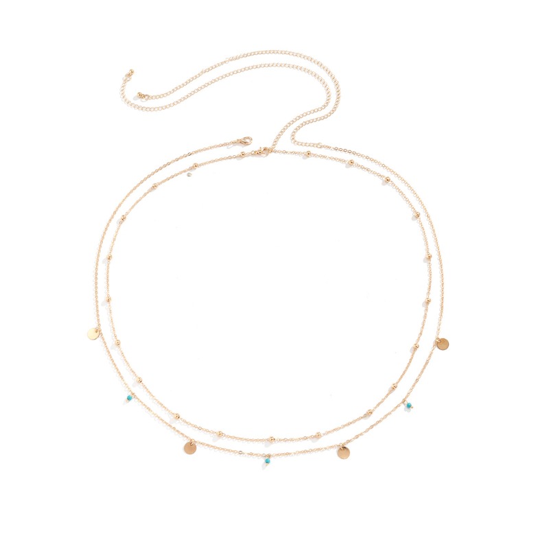 Women Dainty Layered Waist Cha - Body Jewelry 评论和价格